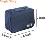 Single-layered Electronic Accessory Storage Tote | Data Cable Organizer | 3 Leat... - Image 3