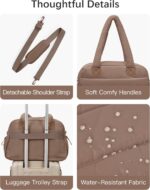 oscaurt Gym Bag for Women Lightweight Duffle Bag for Travel with Toiletry Pouch ... - Image 5