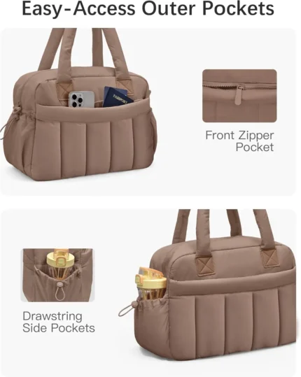 oscaurt Gym Bag for Women Lightweight Duffle Bag for Travel with Toiletry Pouch ... - Image 8