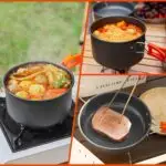 Gutsdoor Camping Cookware Set Camping Gear Campfire Utensils Non-Stick Cooking E... - Image 6