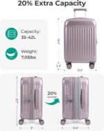BAGSMART Carry On Luggage 22x14x9 Airline Approved with Spinner Wheels, Travel T... - Image 5