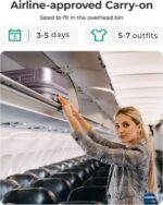 BAGSMART Carry On Luggage 22x14x9 Airline Approved with Spinner Wheels, Travel T... - Image 6