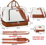 Travel Weekender Bag for Women, 21" Overnight Bag with Shoe Compartment 50L Larg... - Image 8