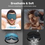 LitBear Breathable Sleep Mask, 3D Eye Mak Sleep for Side Sleepers Women Men, Lig... - Image 3