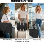 Foldable Travel Duffle Bag, Airlines Approved Carry On Bag Weekender Overnight B... - Image 6