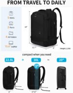 ECOHUB Carry On Travel Backpack, Expandable Airlines Personal Item Bag 18x14x8, ... - Image 4