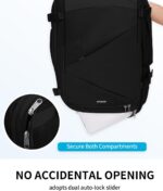 ECOHUB Carry On Travel Backpack, Expandable Airlines Personal Item Bag 18x14x8, ... - Image 6