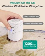 BAGSMART Vacuum Storage Bags for Travel with Rechargeable Air Pump, Portable Spa... - Image 3