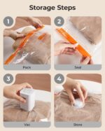 BAGSMART Vacuum Storage Bags for Travel with Rechargeable Air Pump, Portable Spa... - Image 8