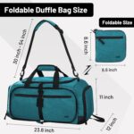 MIER Foldable Duffle Bag with Shoe Compartment 50L Travel Duffel Bags for Men Wo... - Image 3