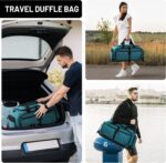 MIER Foldable Duffle Bag with Shoe Compartment 50L Travel Duffel Bags for Men Wo... - Image 6