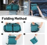 MIER Foldable Duffle Bag with Shoe Compartment 50L Travel Duffel Bags for Men Wo... - Image 8