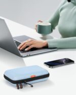 Shockproof Hard Shell Carrying Case - Light-Blue Case for External Hard Drive, P... - Image 6