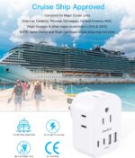 Travel Cruise Ship Essentials, Multi Plug Wall Outlet Extender with 4 Outlets 4 ... - Image 5