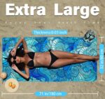Thin Lightweight Microfiber Beach Towel Sand Free Quick Dry Absorbent Compact To... - Image 3