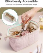BAGSMART Makeup Bag Travel Cosmetic Bag, Puffy Padded Make Up Bags for Women Mak... - Image 5