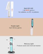 UV Light Sanitizer Wand, Portable UVC Light Disinfector Lamp Chargable Foldable ... - Image 5