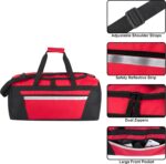 40 Liter, 22 Inch Reflective Duffle Bag with Shoulder Strap for Men, Women, Trav... - Image 3