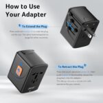 Acer Universal Travel Plug Adapter - International Power Adapter with 5 USB Port... - Image 9