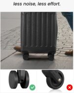 Luggage Sets 5 Piece, Hardside Suitcase with Wheels, TSA Approved, White Brown - Image 4