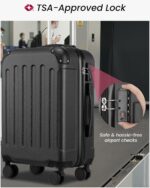 Luggage Sets 5 Piece, Hardside Suitcase with Wheels, TSA Approved, White Brown - Image 6