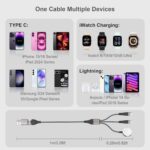 Travel Essentials 2Pack 2/6FT Multi Fast Charging Cable for Apple Watch Charger/... - Image 9