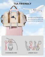 Initial Duffle Bag, Personalized Weekender Bag with Shoulder Strap, Monogram Ove... - Image 5