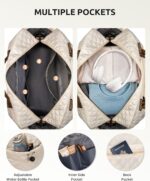 Initial Duffle Bag, Personalized Weekender Bag with Shoulder Strap, Monogram Ove... - Image 6