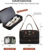 Travel Duffle Bag, Wide Open Large Weekender Bag for Women with Shoe Compartment... - Image 4