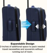 U.S. Traveler Anzio Softside Expandable Luggage with Spinner Wheels, Navy, 22-In... - Image 4