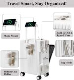 feilario 20in Hardside Spinner Wheel Luggage with Zipper Closure, Built-In TSA l... - Image 4