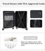 feilario 20in Hardside Spinner Wheel Luggage with Zipper Closure, Built-In TSA l... - Image 5