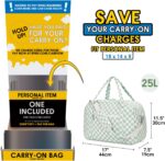 Narwey 18" Carry on Bag Underseat for Airplane with Wet Pocket Spirit Airlines P... - Image 3