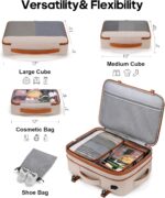 Bagsure Travel Backpack Carry On Backpack 42L Flight Approved, Expandable Laptop... - Image 4