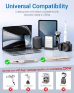 BESTEK Universal Travel Adapter 100-220V to 110V Voltage Converter 250W with 6A ... - Image 4