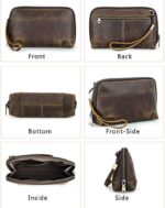 Contacts Crazy Horse Leather Travel Electronic Organizer Cables Chargers Accesso... - Image 5