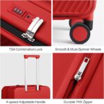 mixi 24 Inch Large Expandable Checked Luggage PC Hard Shell Suitcase Top Opening... - Image 8