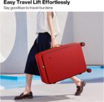 mixi 24 Inch Large Expandable Checked Luggage PC Hard Shell Suitcase Top Opening... - Image 9