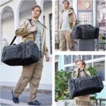 Canvas Expandable Duffle Bag for Men Traveling, Luggage Travel Bag Weekender Ove... - Image 4