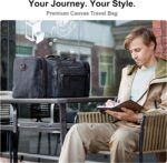 Canvas Expandable Duffle Bag for Men Traveling, Luggage Travel Bag Weekender Ove... - Image 5