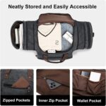 Canvas Expandable Duffle Bag for Men Traveling, Luggage Travel Bag Weekender Ove... - Image 8