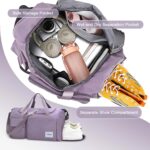 WOOMADA Foldable Travel Duffel Bag with Shoes Compartment, Overnight Bag with We... - Image 6