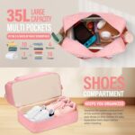 Large Travel Duffle Bag for Women,Carry on Overnight Bag Weekender Bags with Toi... - Image 5