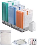 BAGSMART Vacuum Storage Bags for Travel with Rechargeable Air Pump, Portable Spa... - Image 2