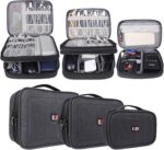 BUBM 3pcs Double Layer Electronic Organizer, Travel Gadgets Bag for Cables, Exte... - Image 2