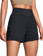 CRZ YOGA Women's Lightweight Mid Rise Hiking Shorts 4'' - Stretch for Athletic S... - Image 2