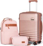 Carry On Luggage 22x14x9 Airline Approved, 20-inch Hard Shell Suitcases with Whe... - Image 2