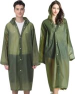Cosowe Rain Ponchos for Adults Reusable, 2 Pcs Raincoats Emergency for Women Men... - Image 2
