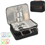 Electronics Accessories Organizer Bag, Waterproof Double LayerTravel Cable Organ... - Image 2