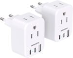European Travel Plug Adapter for International, HANYCONY Italy Spain Power Adapt... - Image 2